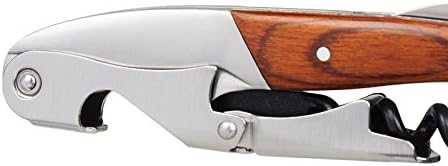 Waiters Corkscrew - 3 in 1 Stainless Steel Wine Opener with Rosewood