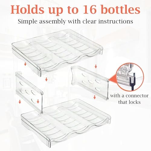4-Tier Stackable Water Bottle Organizer for 40 oz Tumblers, Large