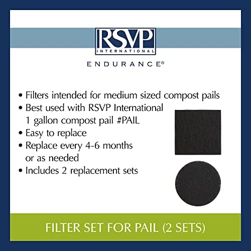 RSVP International 2-Piece Charcoal Compost Bin Filter Set