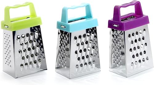 3Pcs Mini Cheese Grater, Professional Box Grater, Stainless Steel with