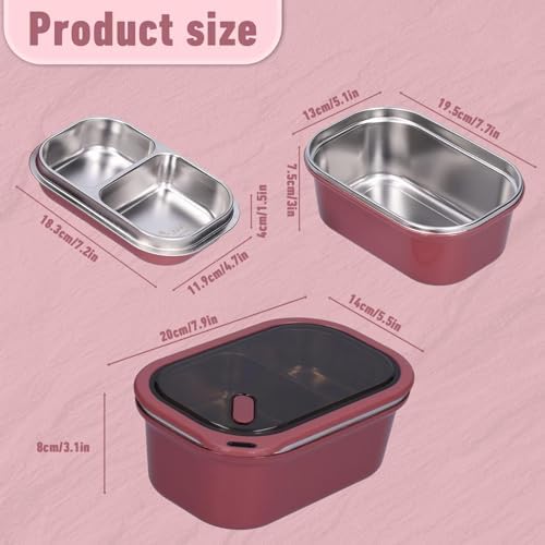 1200ml 2-Layer Hot Food Bento Lunch Box