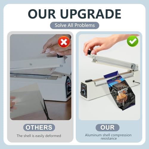 Impulse Heat Sealer with Sealing Bar, White, 16-Inch