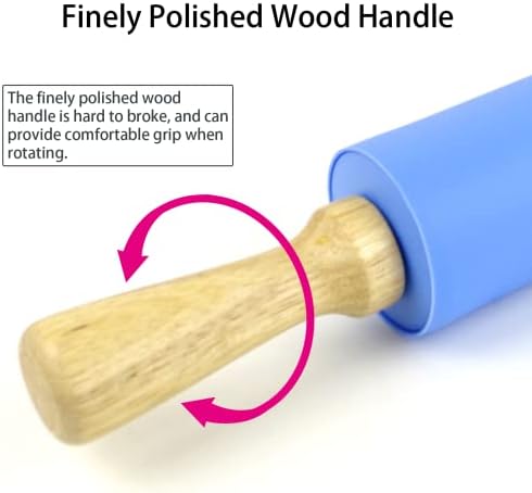 Silicone Rolling Pin for Baking Non-stick Rolling Pin Dough Roller