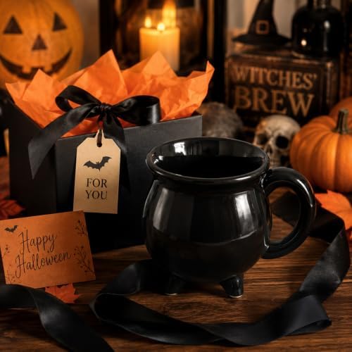 12 oz Black Cauldron Mug Halloween Witch Gothic Ceramic Tea Coffee Cup