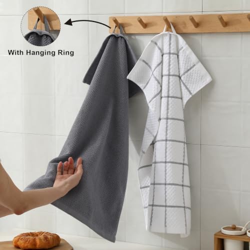 100% Cotton Kitchen Dish Towels, 16" x 26" Kitchen Towels Set, 6 Pack