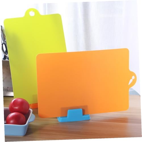 BESPORTBLE 4pcs Flexible Cutting Boards with Hanging Hole Food-safe