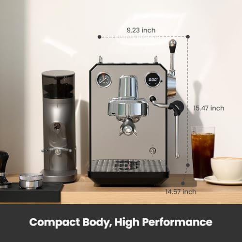 Gemilai G3006A Espresso Machine, 15 Bar, Stainless Steel