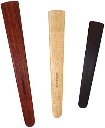 3-Piece Wood Kitchen Utensil Set: 3 Thin Wood Cooking Spatulas.