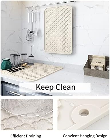 AMOAMI-Dish Drying Mats for Kitchen Counter-Silicone Dish Drying