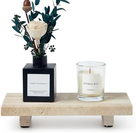 Natural Travertine Pedestal Tray