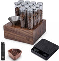 Coffee Station Set with 12 Glass Tubes and Espresso Scale