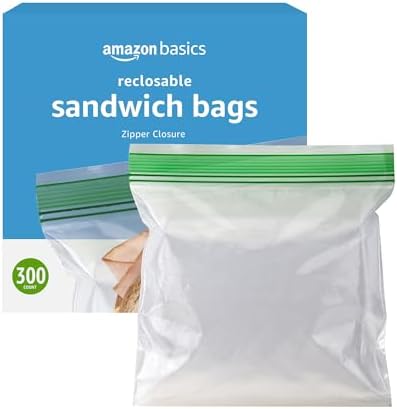 Amazon Basics Sandwich Storage Bags, 300 Count