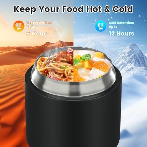 2-in-1 Insulated Food Jar with a Snack Container - 15oz Kids Soup