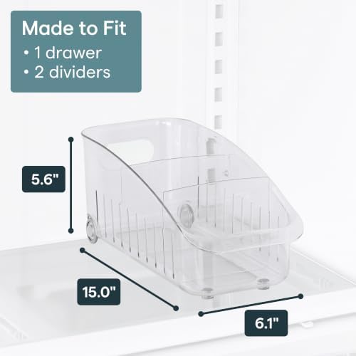 YouCopia RollOut Fridge Drawer 6", BPA-Free Clear Rolling Refrigerator