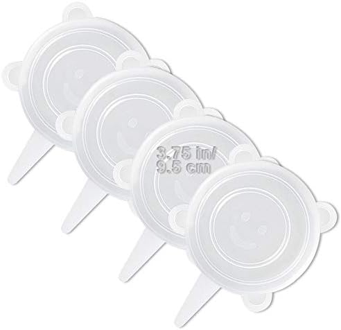 LELE LIFE Silicone Stretch Lids, 4 Pack, 3.75in