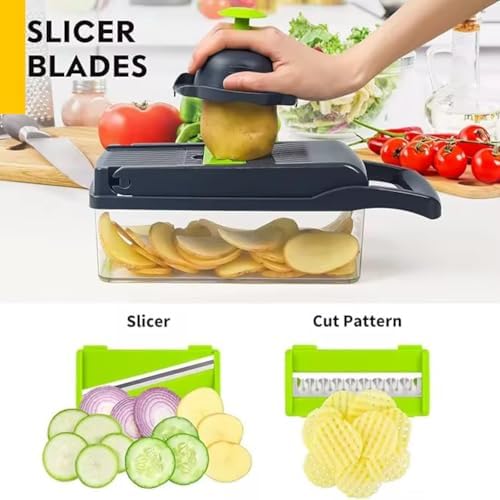 Frekia16 9-Blade Vegetable Chopper Dicer
