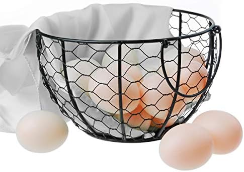 Metal Wire Egg Basket with Cover