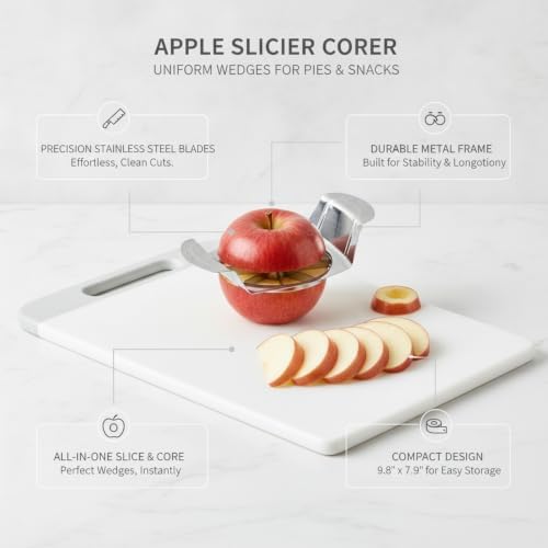 Kitchen Counter Apple Slicer, Stainless Steel Fruit Corer for Uniform