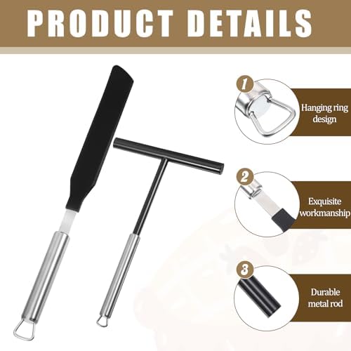 2Pcs Crepe Pan Maker Batter Spreader Spatula, Crepe Spreader and