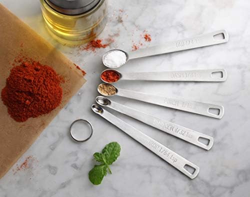 New Star Foodservice 42924 Stainless Steel Mini Measuring Spoons Set