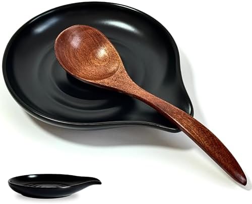 Spoon Rest for Stove Top, Ceramic Spoon Holder for Kitchen Counter