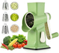 Rotary Cheese Grater and Shredder with 3 Blades