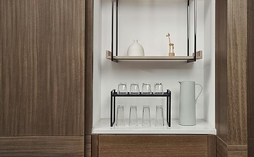 Shantton Cabinet Shelf Organizer, Pantry Shelf Rack, Black 16.1x10.6x9.5