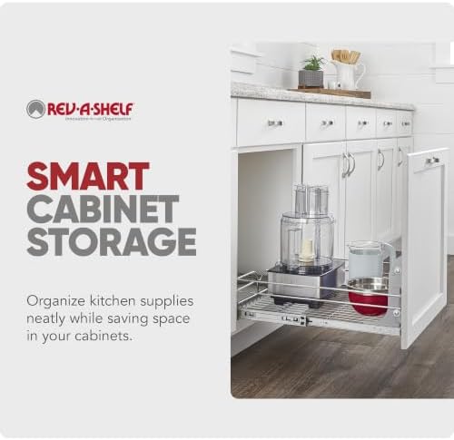 Rev-A-Shelf Pullout Drawer Organizer for Kitchen Cabinets, 15" x 22"
