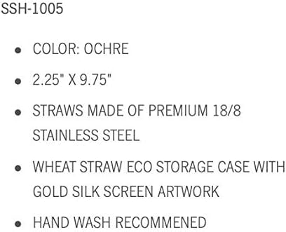DesignWorks Ink Reusable Stainless Steel Straws with Case - Includes