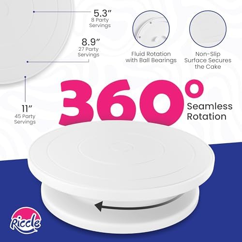 Riccle 88 pc Cake Decorating Kit & Turntable