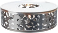 Tea Warmer Petals Silhouette, Silver Brushed Stainless Steel