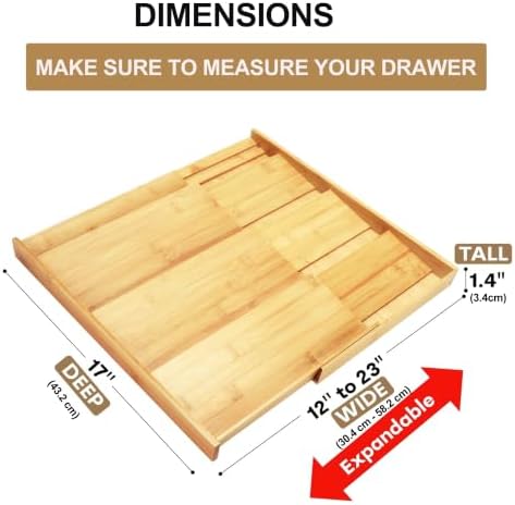 Bamboo Spice Drawer Organizer, 4-Tier Rack