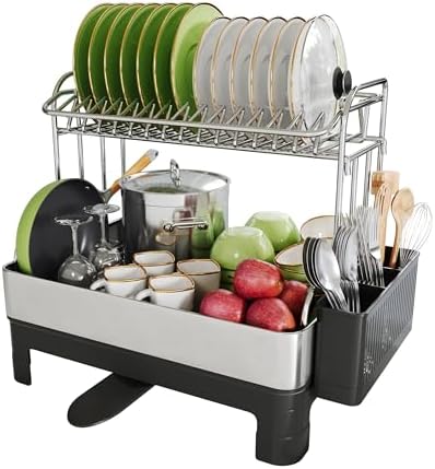 BOOSINY Large 304 Stainless Steel Dish Drying Rack