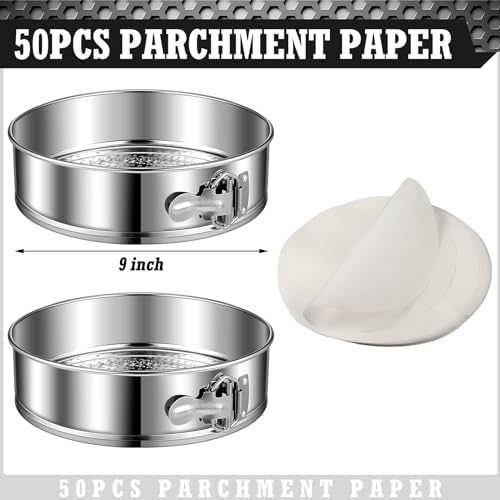 Pickmesh 2 Pack Springform Pan 9 Inches, Nonstick Leakproof Round