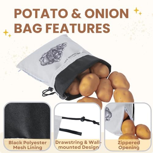 Potato Onion Garlic Storage Bag, Potato Onion Garlic Storage Set