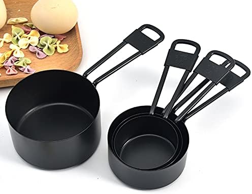 Black Stainless Steel Measuring Cups and Spoons Set, 9PCS