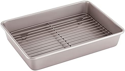 CHEFMADE Roasting Pan with Rack, 13-Inch Non-Stick Rectangular Deep