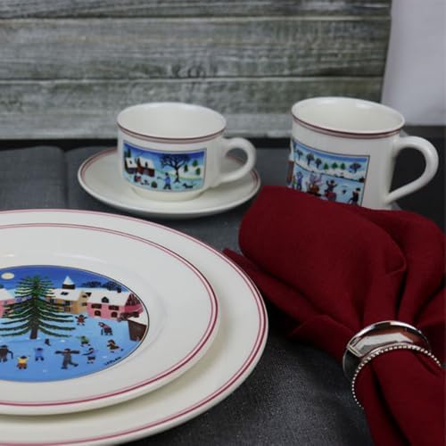 Villeroy & Boch Naif Christmas Collection Tea Cup Saucer, Premium