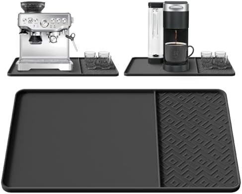 Silicone Coffee Mat with Raised Edges 24" x 16" – Waterproof