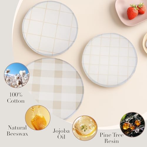 Tirphy Beeswax Bowl Covers, 8/10/12 Inch