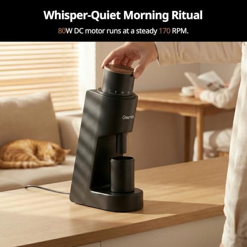 Geimori GU38 Conical Burr Coffee Grinder, Stepless Control