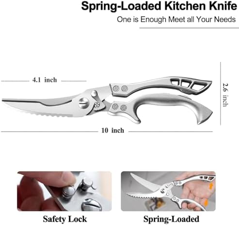 Zicolu Poultry Shears Heavy Duty Professional, Multipurpose Kitchen