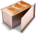 KITESSENSU Pullman Loaf Pan with Lid, 1 lb Dough Capacity Non-Stick