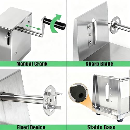 Potato Spiral Cutter, Manual Stainless Steel