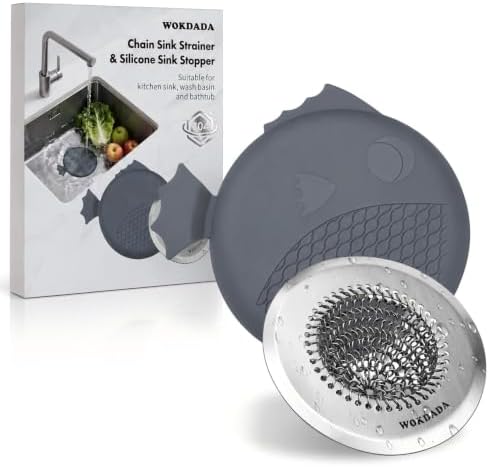 Kitchen Sink Drain Strainer Stopper,Patented Reversible Chain Mesh