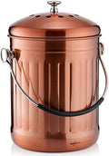 RED FACTOR Compost Bin, 1.3 Gallon, Matt Copper