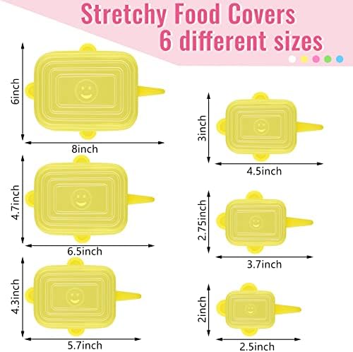 Silicone Stretch Lids, 30 Pieces, 6 Sizes