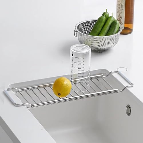 Over The Sink Colander Strainer Basket,Extendable Colander-Stainless