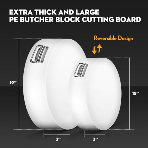 3'' Thick Plastic Cutting Board, 15 * 15'' Large butcher block cutting