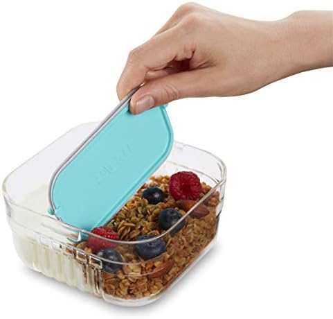 PackIt Mod Snack Bento Food Storage Container, Mint Green (Pack of 2)